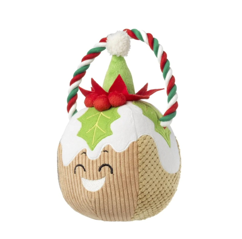 House Of Paws Christmas Rope Toy - Christmas Pudding